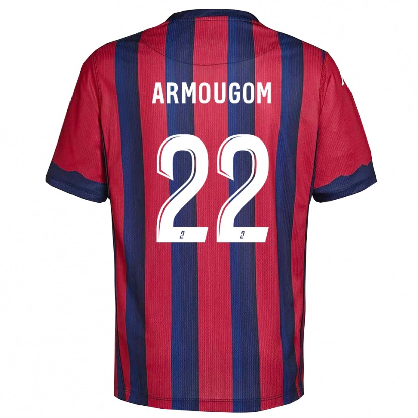 Danxen Kinderen Yoël Armougom #22 Bourgondisch Marine Thuisshirt Thuistenue 2025/26 T-Shirt België