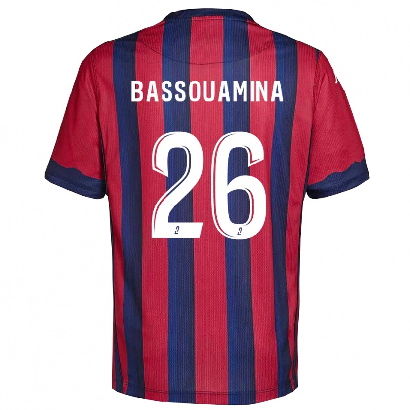 Danxen Kinderen Mons Bassouamina #26 Bourgondisch Marine Thuisshirt Thuistenue 2025/26 T-Shirt België