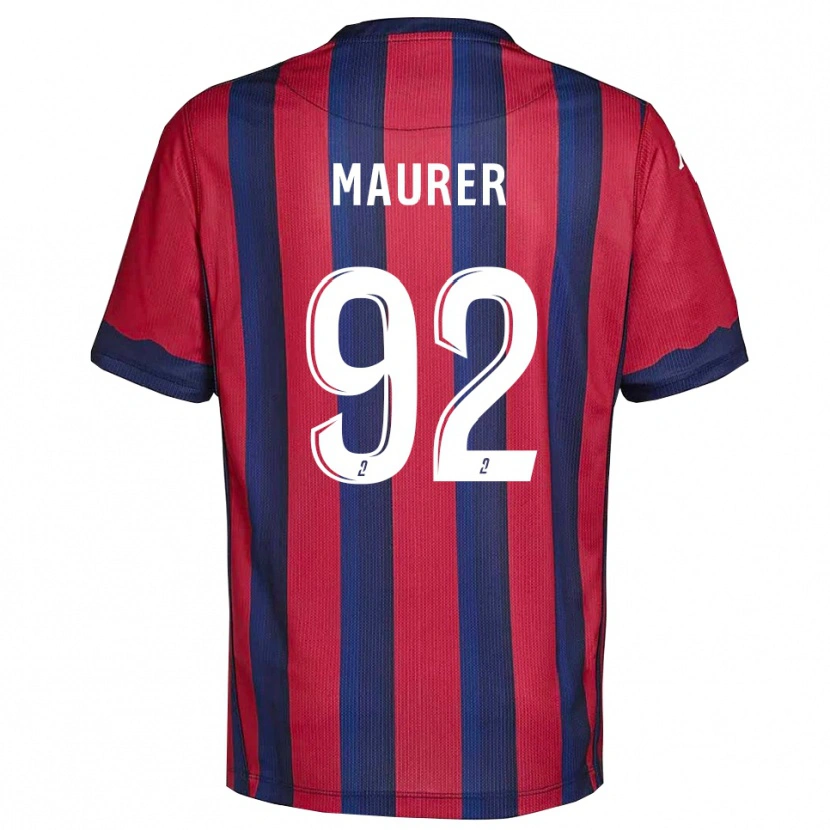 Danxen Kinderen Aïman Maurer #92 Bourgondisch Marine Thuisshirt Thuistenue 2025/26 T-Shirt België