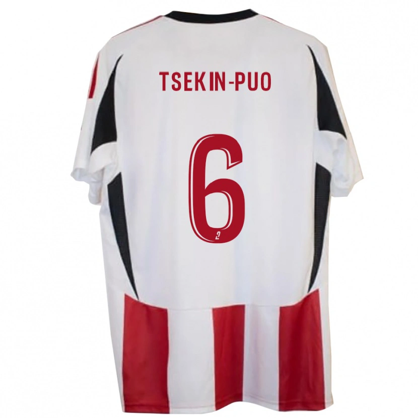 Danxen Kinderen Lenny Tsekin-Puo #6 Rood Blauw Thuisshirt Thuistenue 2025/26 T-Shirt België