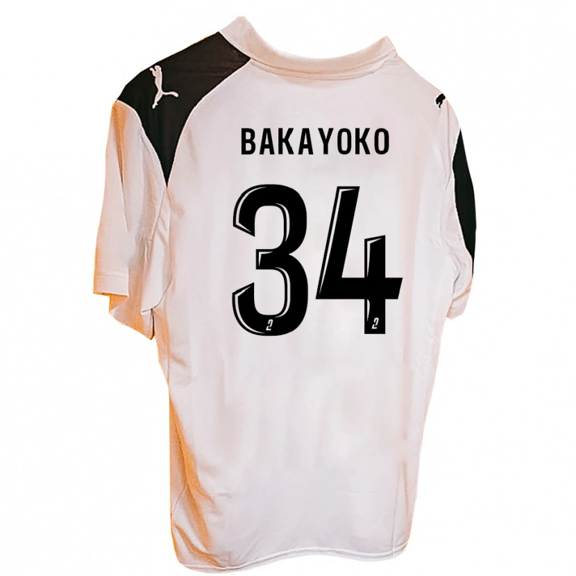 Danxen Kinderen Siaka Bakayoko #34 Zwart Wit Thuisshirt Thuistenue 2025/26 T-Shirt België