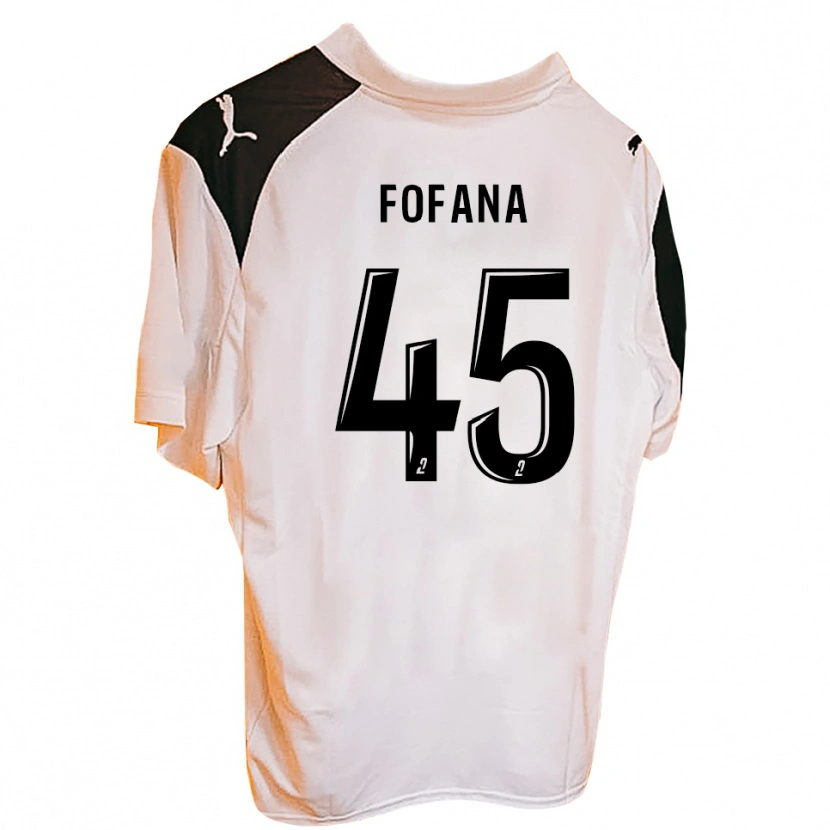Danxen Kinderen Ibrahim Fofana #45 Zwart Wit Thuisshirt Thuistenue 2025/26 T-Shirt België