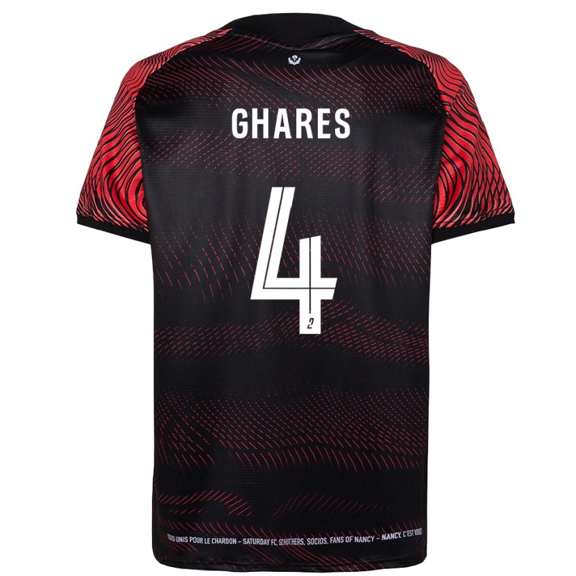 Danxen Kinderen Haïssam Ghares #4 Wit Rood Thuisshirt Thuistenue 2025/26 T-Shirt België