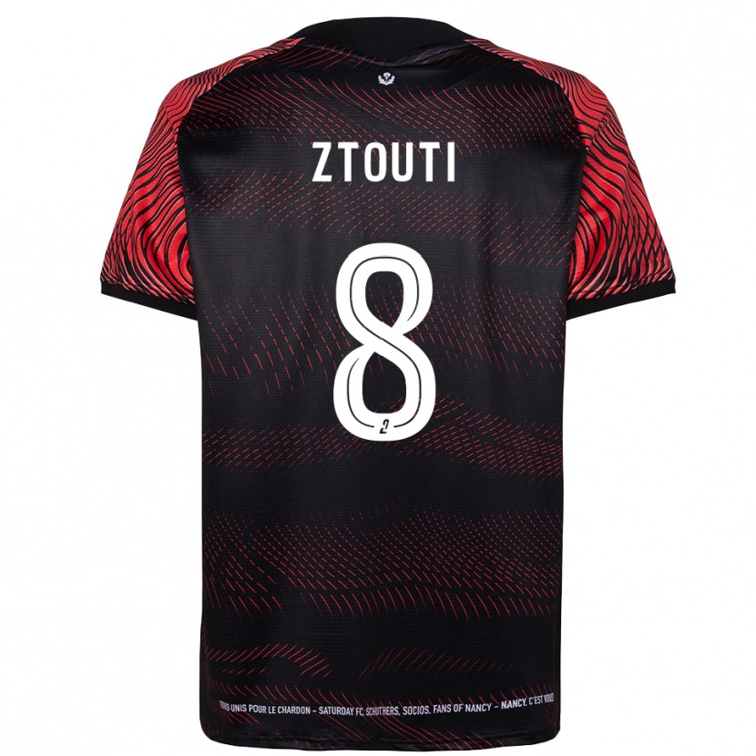 Danxen Kinderen Zakaria Ztouti #8 Wit Rood Thuisshirt Thuistenue 2025/26 T-Shirt België