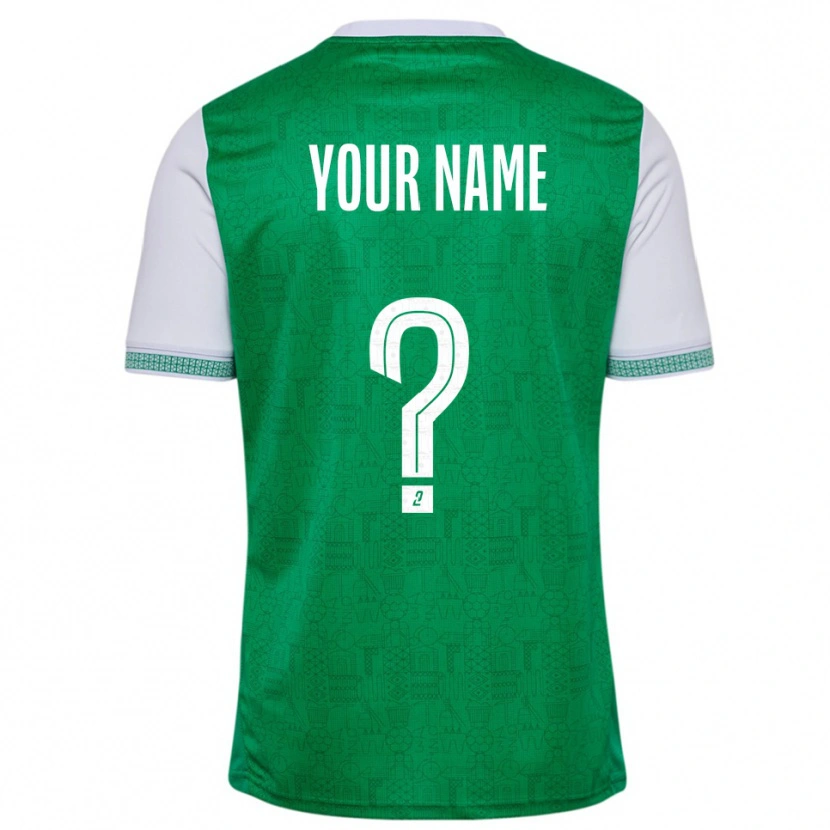Danxen Kinderen Uw Naam #0 Groen Wit Thuisshirt Thuistenue 2025/26 T-Shirt België