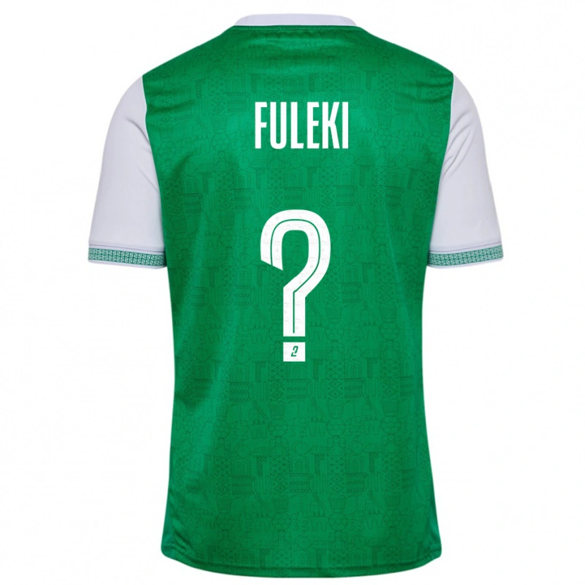 Danxen Kinderen Samuel Fuleki #0 Groen Wit Thuisshirt Thuistenue 2025/26 T-Shirt België