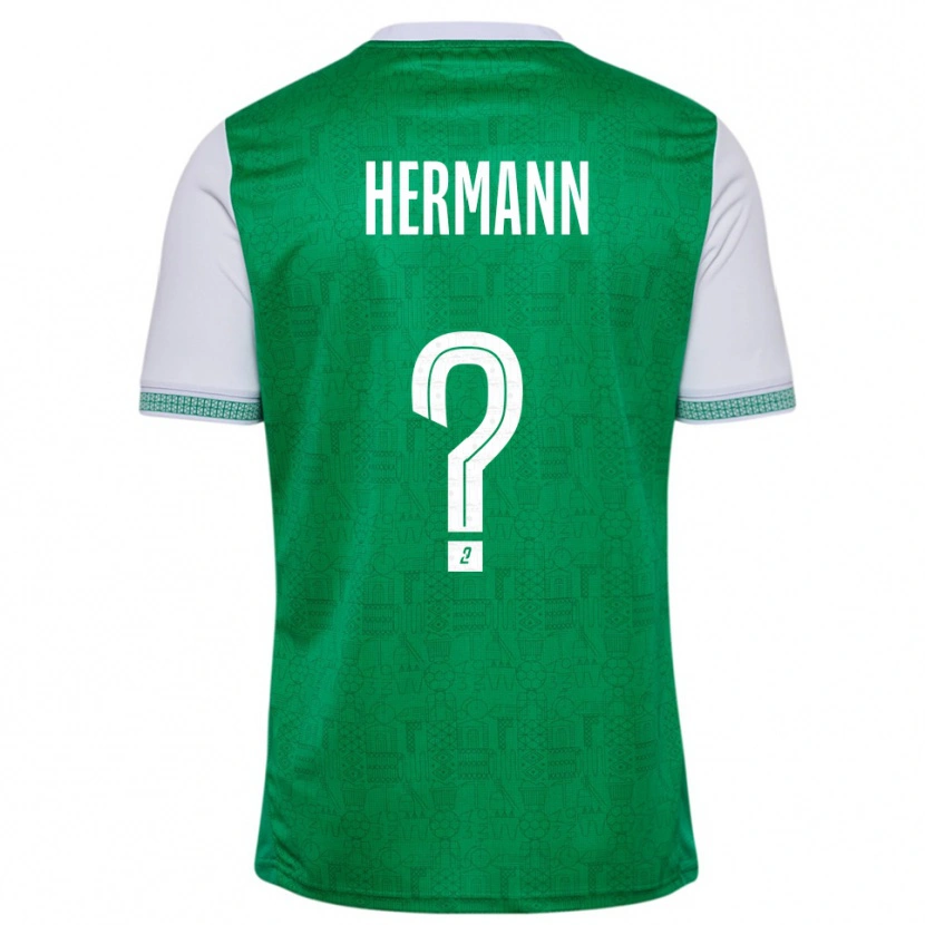 Danxen Kinderen Laura Hermann #0 Groen Wit Thuisshirt Thuistenue 2025/26 T-Shirt België