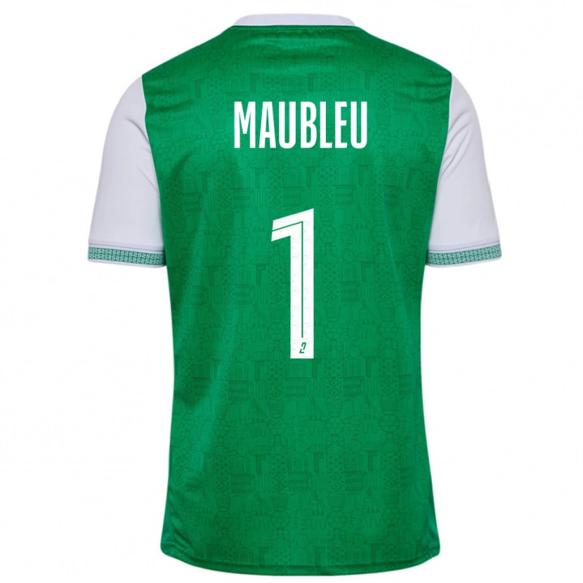 Danxen Kinderen Brice Maubleu #1 Groen Wit Thuisshirt Thuistenue 2025/26 T-Shirt België