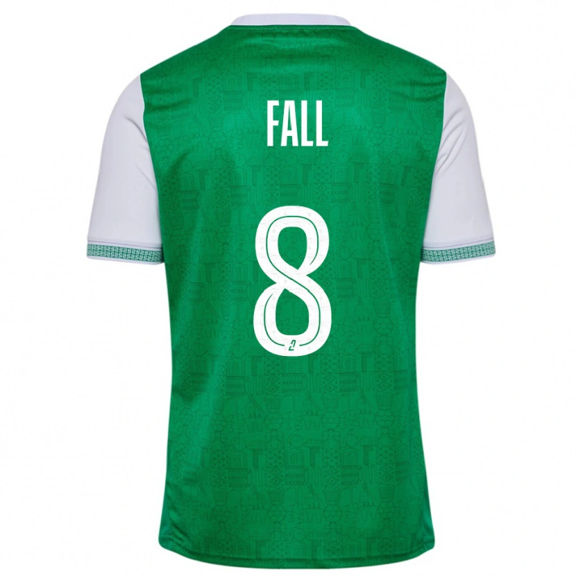 Danxen Kinderen Cheikh Fall #8 Groen Wit Thuisshirt Thuistenue 2025/26 T-Shirt België