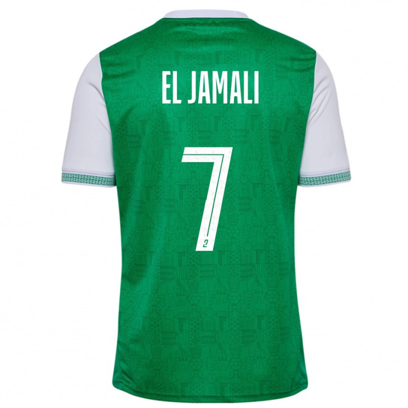 Danxen Kinderen Nadir El Jamali #7 Groen Wit Thuisshirt Thuistenue 2025/26 T-Shirt België