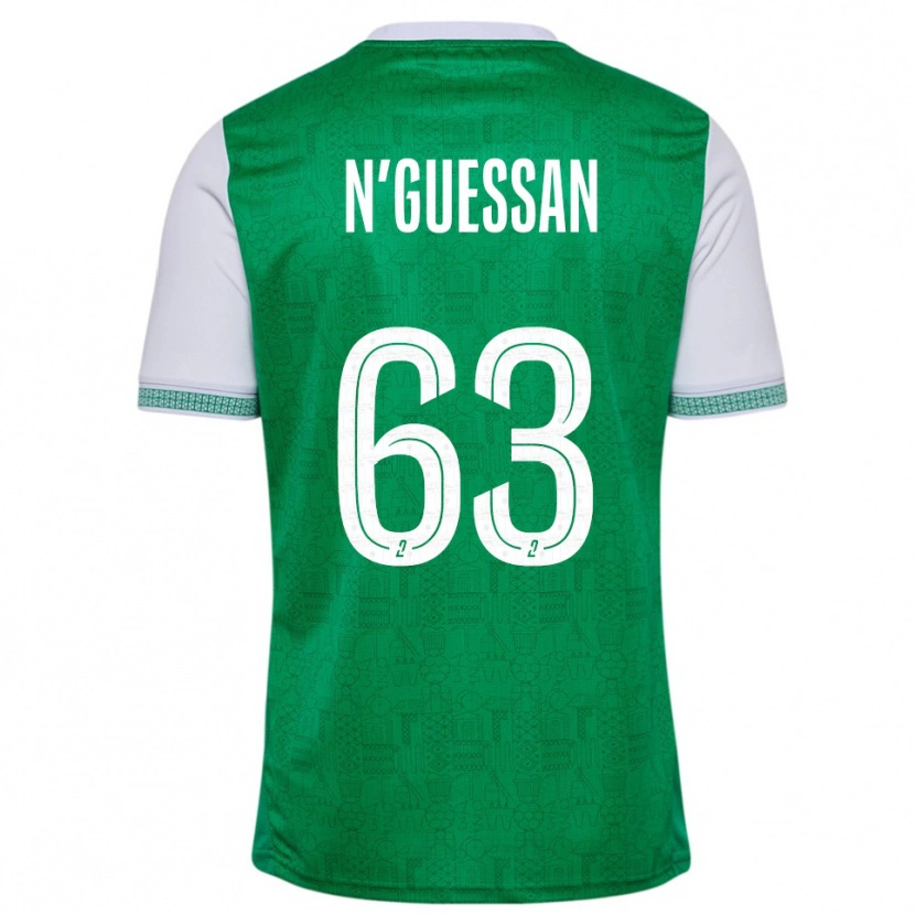Danxen Kinderen Djylian N'guessan #63 Groen Wit Thuisshirt Thuistenue 2025/26 T-Shirt België