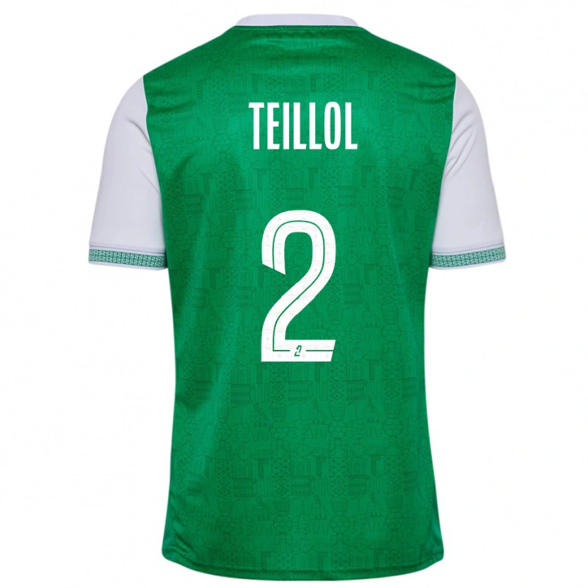 Danxen Kinderen Tom Teillol #2 Groen Wit Thuisshirt Thuistenue 2025/26 T-Shirt België