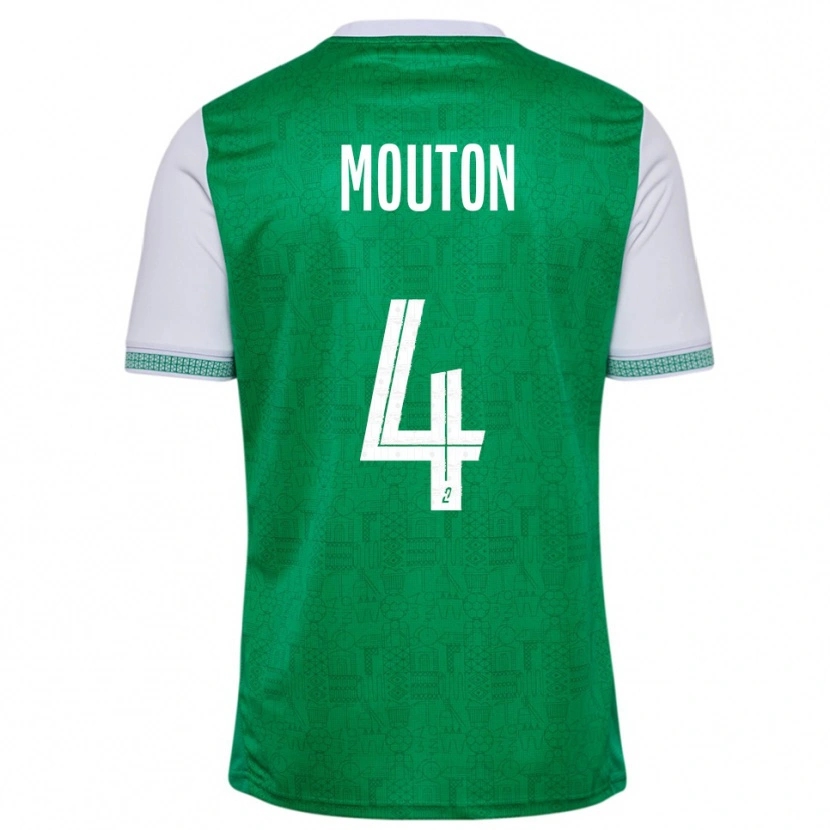 Danxen Kinderen Nathan Mouton #4 Groen Wit Thuisshirt Thuistenue 2025/26 T-Shirt België