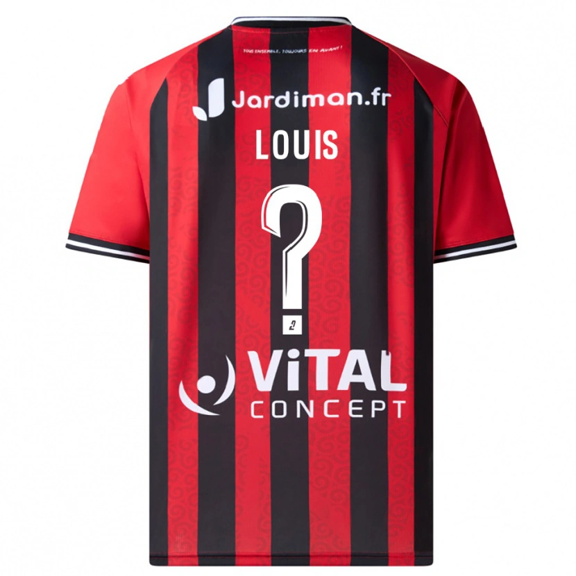 Danxen Kinderen Jonathan Louis #0 Rood Zwart Thuisshirt Thuistenue 2025/26 T-Shirt België