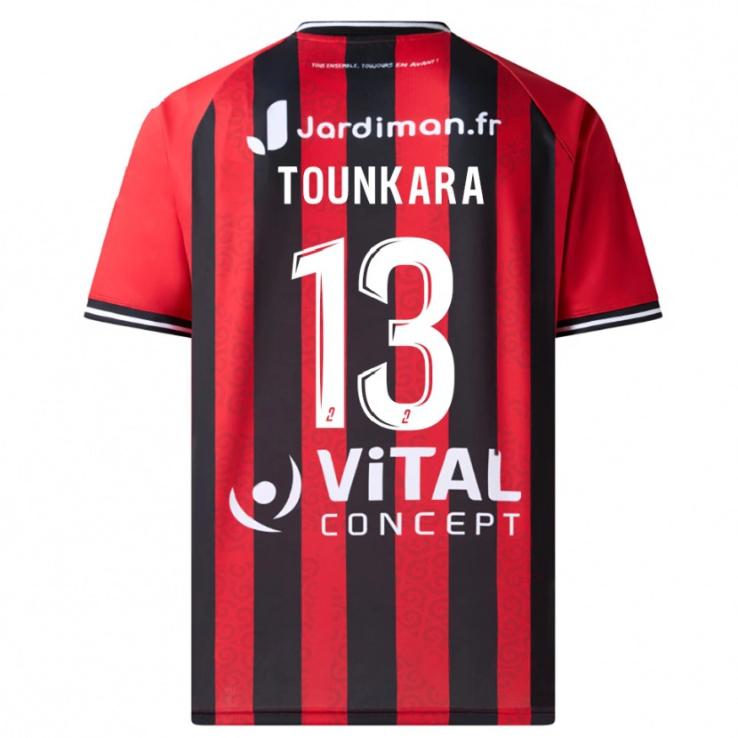 Danxen Kinderen Fadiala Tounkara #13 Rood Zwart Thuisshirt Thuistenue 2025/26 T-Shirt België