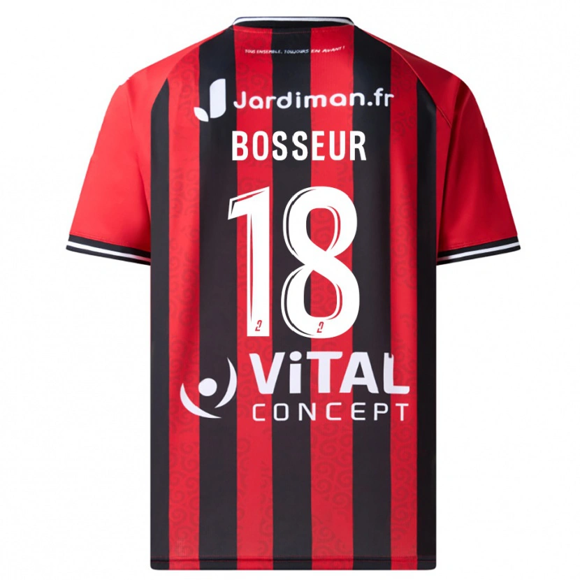 Danxen Kinderen Youna Bosseur #18 Rood Zwart Thuisshirt Thuistenue 2025/26 T-Shirt België