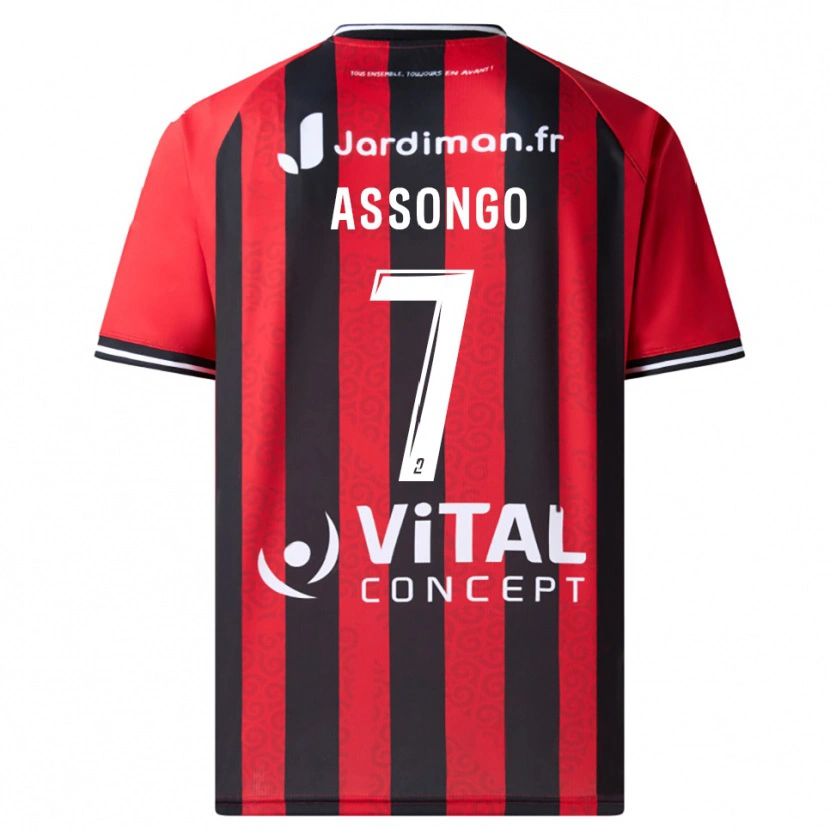 Danxen Kinderen Ilan Assongo #7 Rood Zwart Thuisshirt Thuistenue 2025/26 T-Shirt België