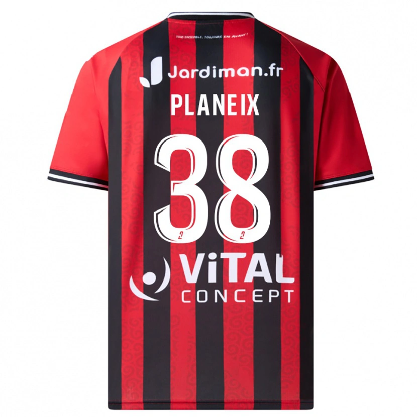 Danxen Kinderen Idriss Planeix #38 Rood Zwart Thuisshirt Thuistenue 2025/26 T-Shirt België