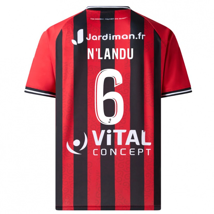 Danxen Kinderen Darly N'landu #6 Rood Zwart Thuisshirt Thuistenue 2025/26 T-Shirt België