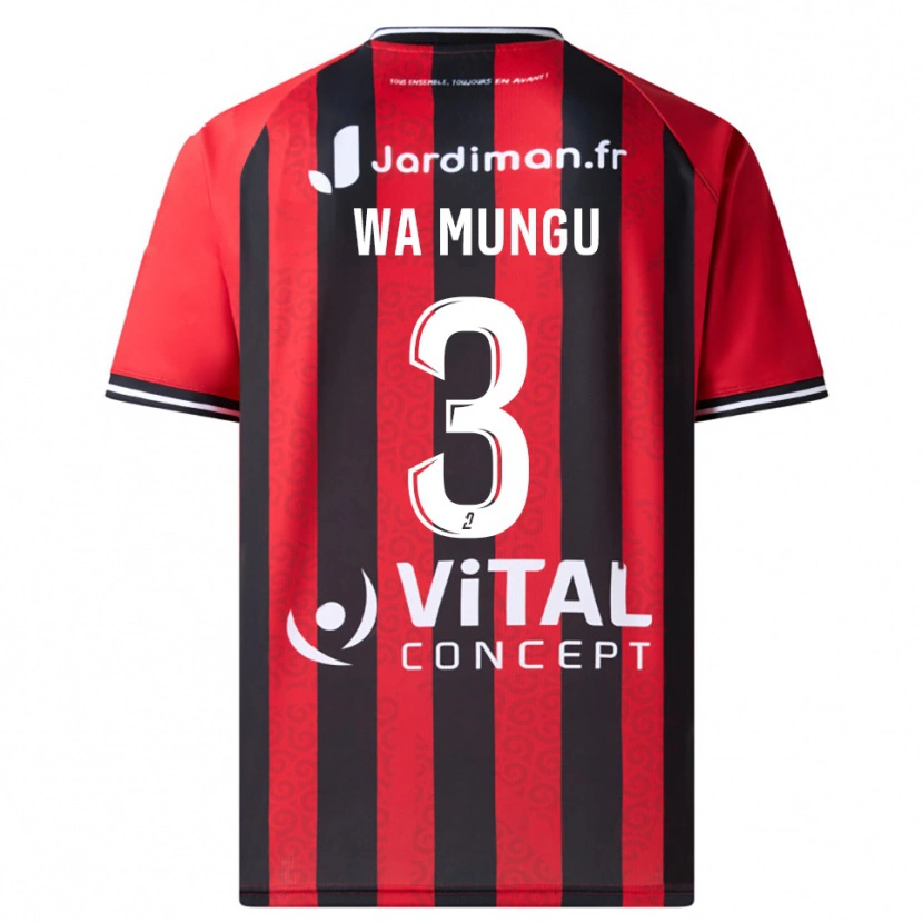 Danxen Kinderen Vimoj Muntu Wa Mungu #3 Rood Zwart Thuisshirt Thuistenue 2025/26 T-Shirt België