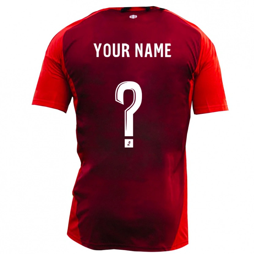 Danxen Kinderen Uw Naam #0 Rood Bourgondië Thuisshirt Thuistenue 2025/26 T-Shirt België