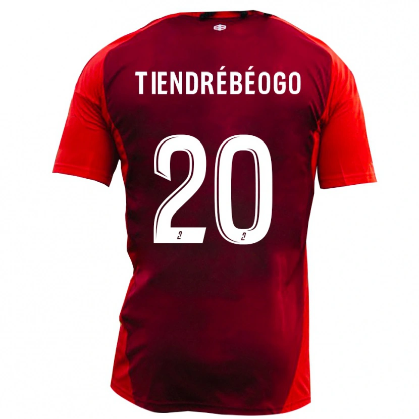 Danxen Kinderen Josué Tiendrébéogo #20 Rood Bourgondië Thuisshirt Thuistenue 2025/26 T-Shirt België