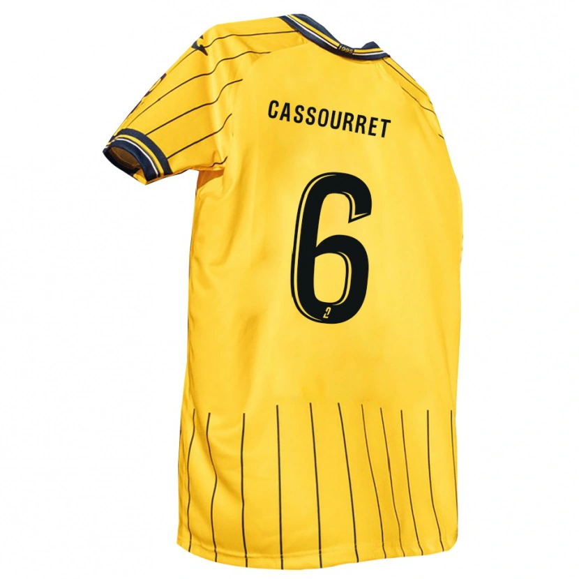 Danxen Kinderen Vincent Cassourret #6 Geel Marine Thuisshirt Thuistenue 2025/26 T-Shirt België