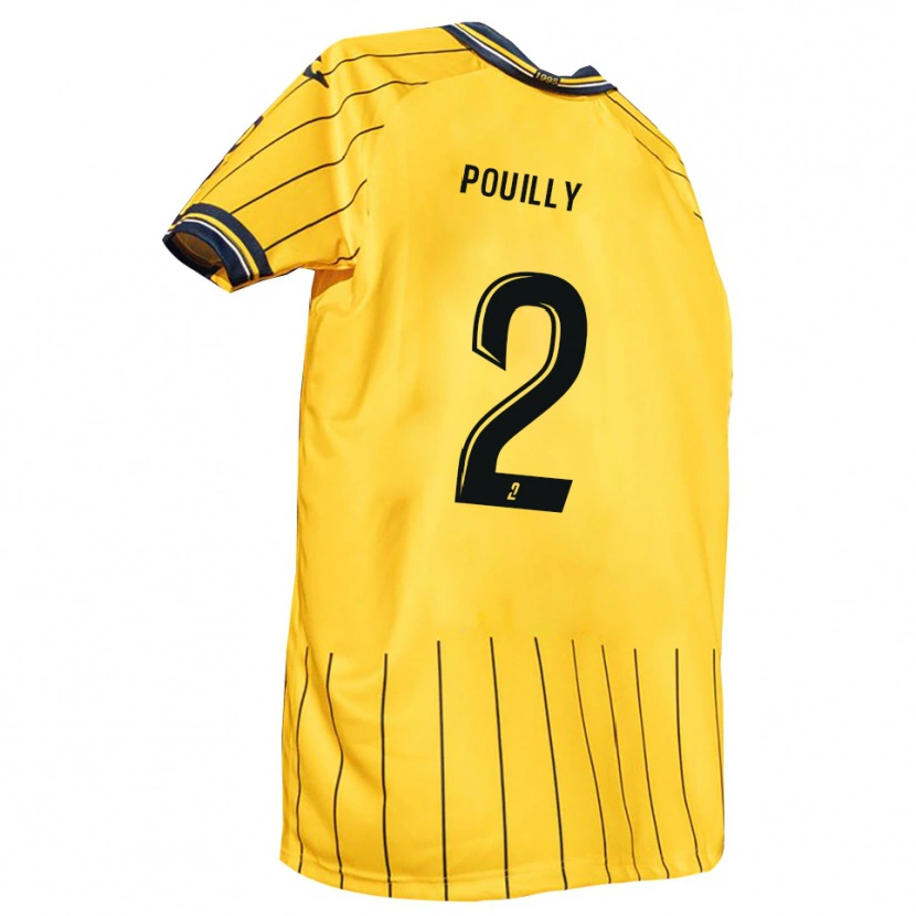 Danxen Kinderen Tom Pouilly #2 Geel Marine Thuisshirt Thuistenue 2025/26 T-Shirt België