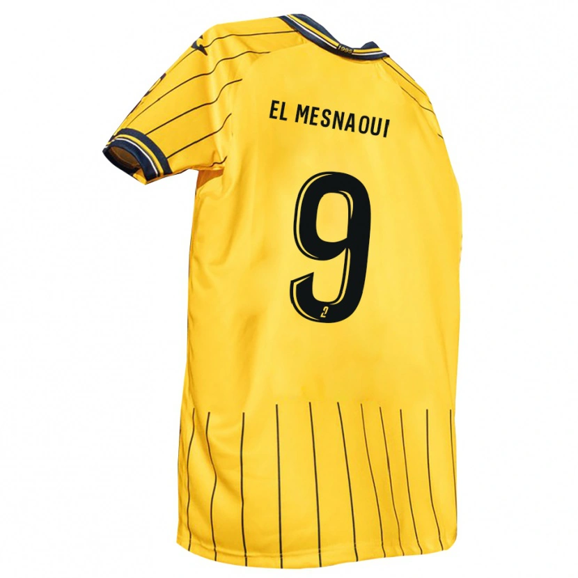 Danxen Kinderen Zayd El Mesnaoui #9 Geel Marine Thuisshirt Thuistenue 2025/26 T-Shirt België