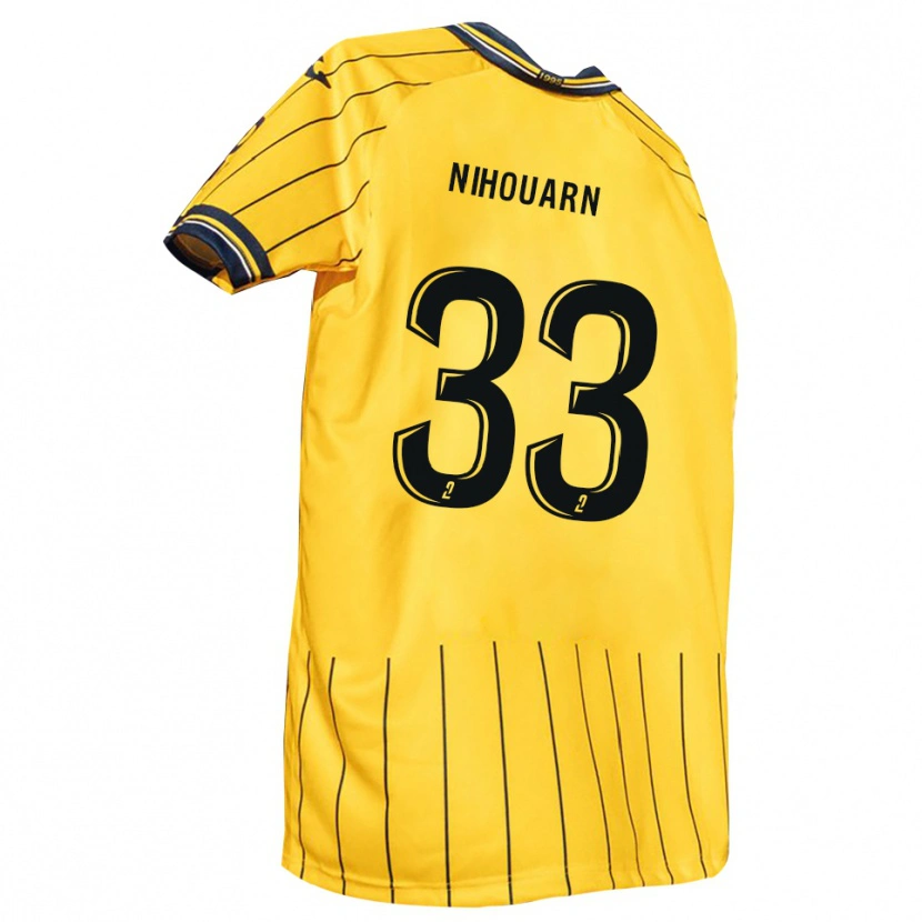Danxen Kinderen Titouan Nihouarn #33 Geel Marine Thuisshirt Thuistenue 2025/26 T-Shirt België