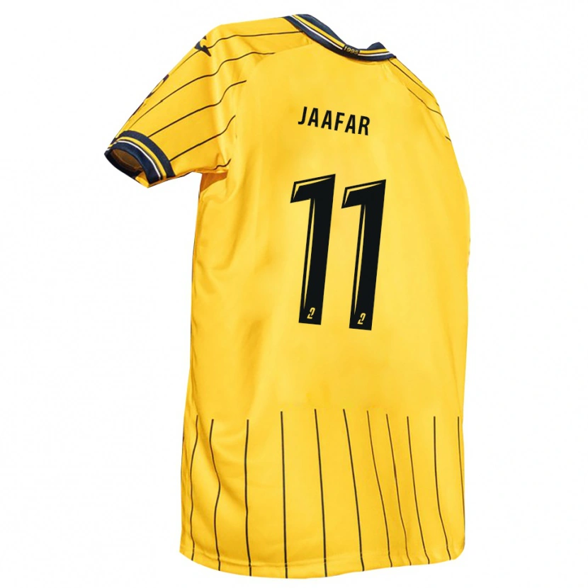 Danxen Kinderen Wail Jaafar #11 Geel Marine Thuisshirt Thuistenue 2025/26 T-Shirt België