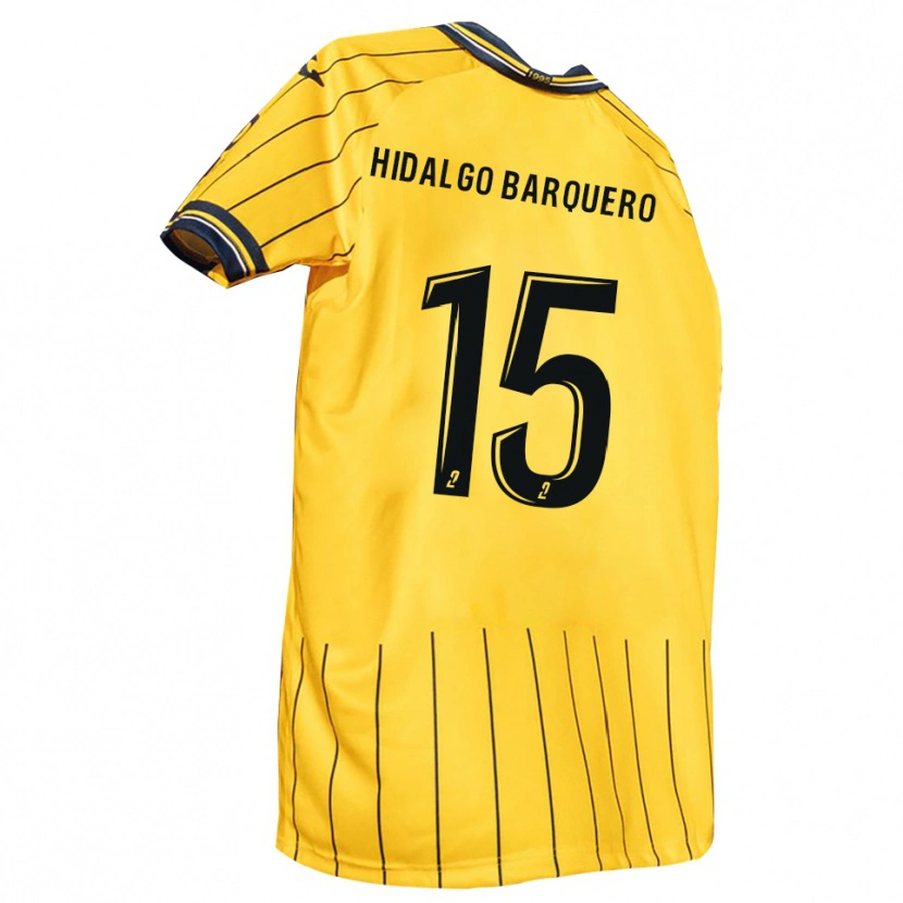 Danxen Kinderen Mathis Hidalgo Barquero #15 Geel Marine Thuisshirt Thuistenue 2025/26 T-Shirt België