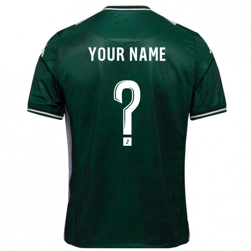 Danxen Kinderen Uw Naam #0 Groen Wit Thuisshirt Thuistenue 2025/26 T-Shirt België