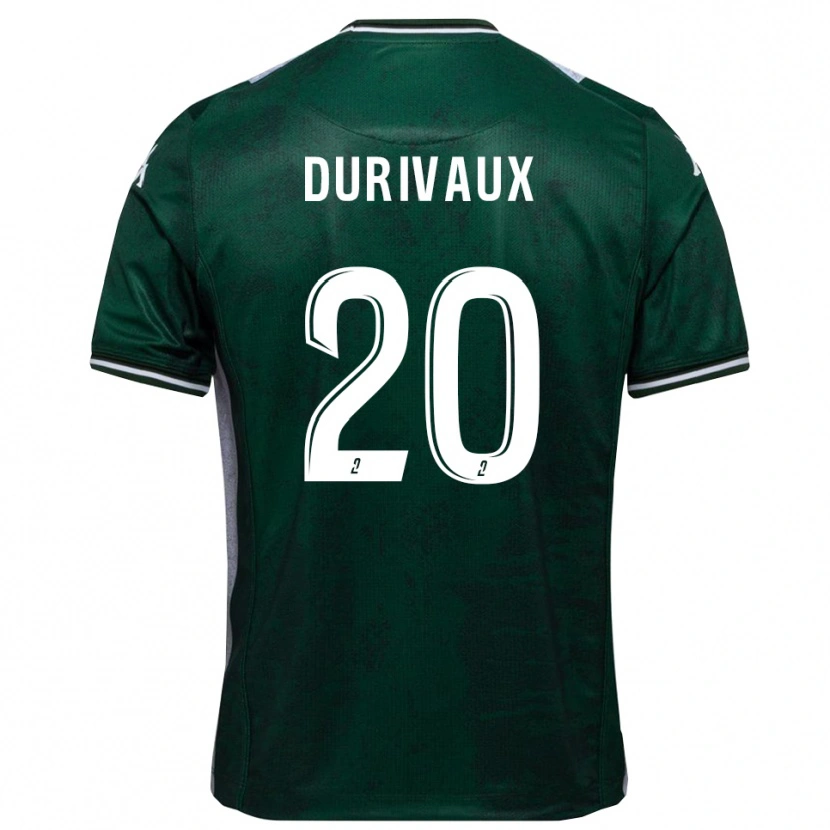 Danxen Kinderen Dylan Durivaux #20 Groen Wit Thuisshirt Thuistenue 2025/26 T-Shirt België