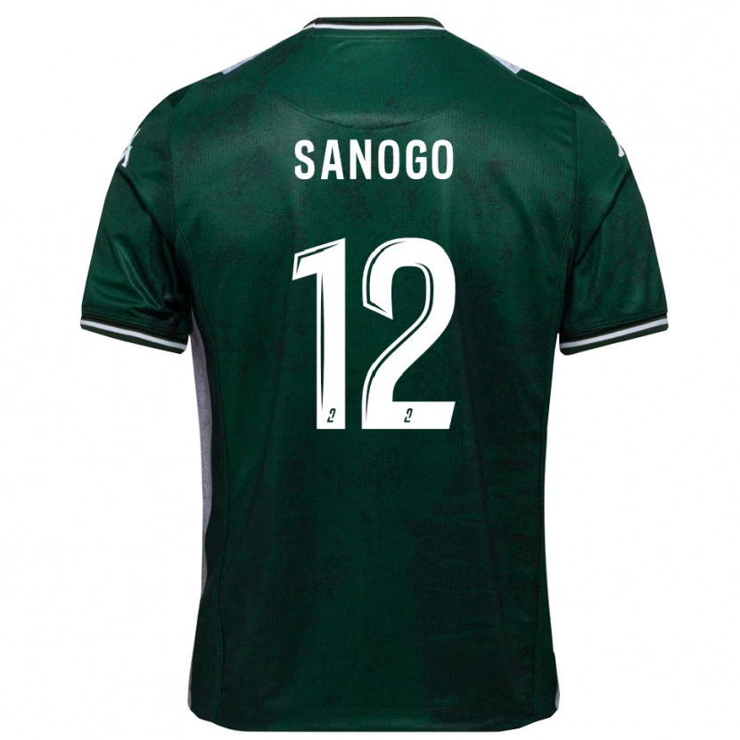 Danxen Kinderen Aboudramane Sanogo #12 Groen Wit Thuisshirt Thuistenue 2025/26 T-Shirt België