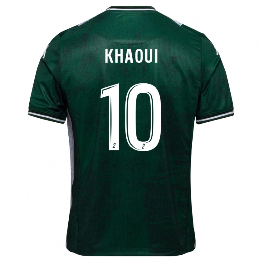 Danxen Kinderen Saîf-Eddine Khaoui #10 Groen Wit Thuisshirt Thuistenue 2025/26 T-Shirt België