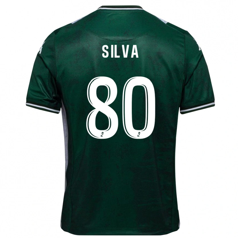 Danxen Kinderen Brian Silva #80 Groen Wit Thuisshirt Thuistenue 2025/26 T-Shirt België
