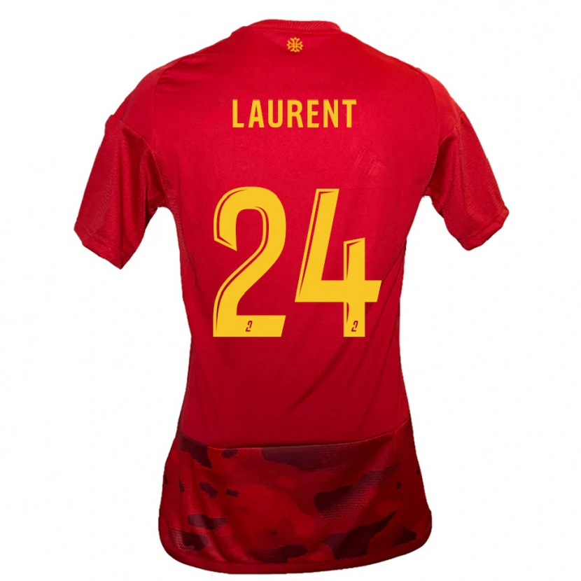 Danxen Kinderen Loni Laurent #24 Rood Geel Thuisshirt Thuistenue 2025/26 T-Shirt België
