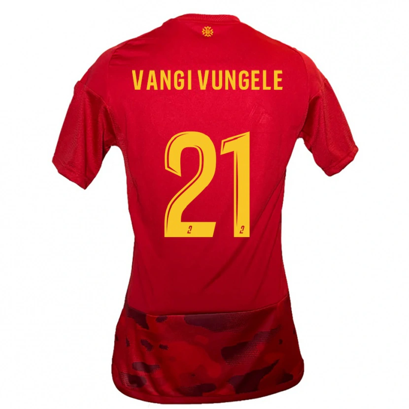 Danxen Kinderen Dylan Vangi #21 Rood Geel Thuisshirt Thuistenue 2025/26 T-Shirt België