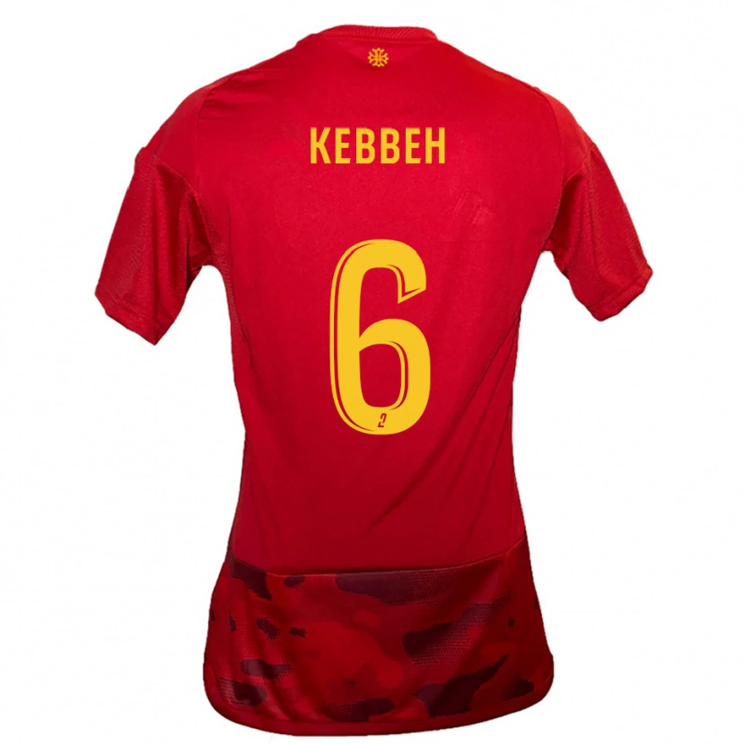 Danxen Kinderen Ali Kebbeh #6 Rood Geel Thuisshirt Thuistenue 2025/26 T-Shirt België