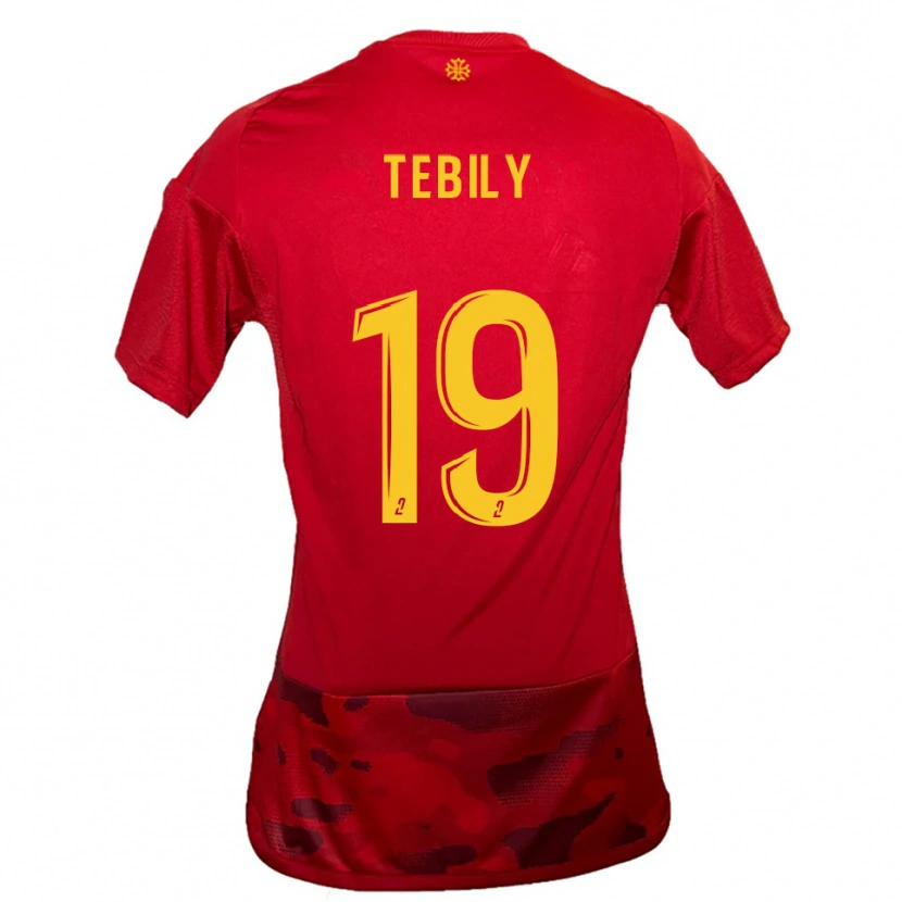 Danxen Kinderen Hermann Tebily #19 Rood Geel Thuisshirt Thuistenue 2025/26 T-Shirt België