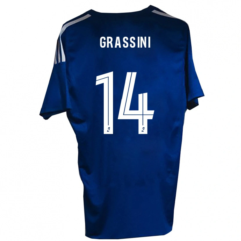 Danxen Kinderen Romeo Grassini #14 Blauw Wit Thuisshirt Thuistenue 2025/26 T-Shirt België