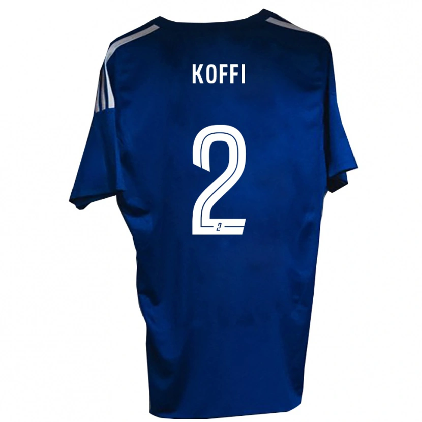 Danxen Kinderen Jean Koffi #2 Blauw Wit Thuisshirt Thuistenue 2025/26 T-Shirt België