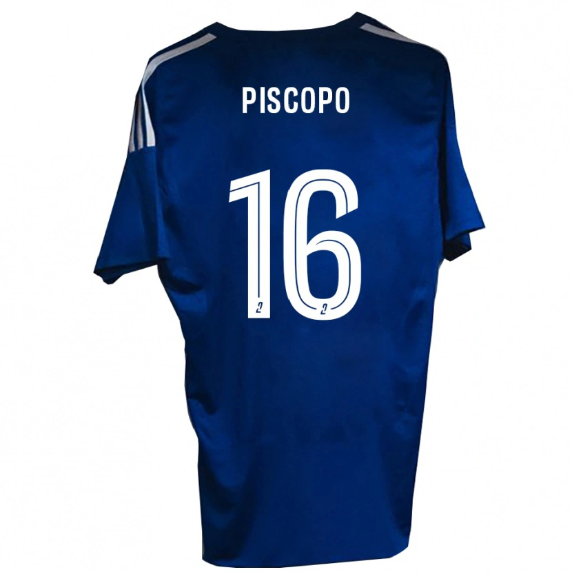 Danxen Kinderen Ange Piscopo #16 Blauw Wit Thuisshirt Thuistenue 2025/26 T-Shirt België