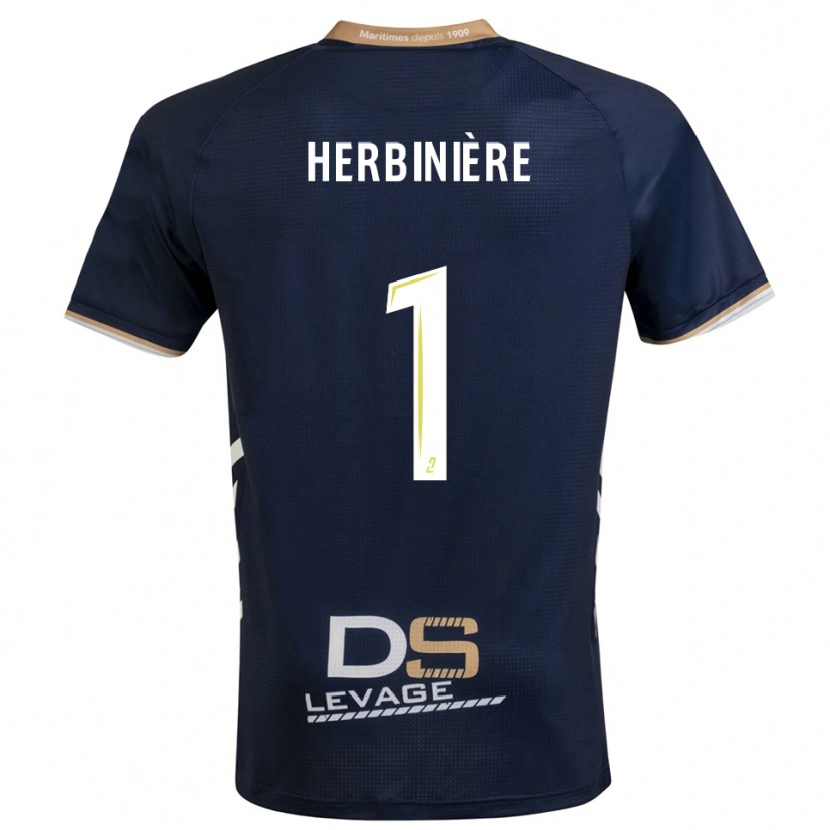 Danxen Kinderen Romain Herbinière #1 Marine Goud Thuisshirt Thuistenue 2025/26 T-Shirt België