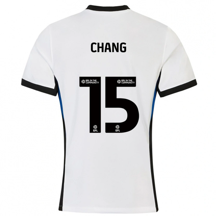 Danxen Kinderen Alfie Chang #15 Wit Blauw Uitshirt Uittenue 2025/26 T-Shirt België