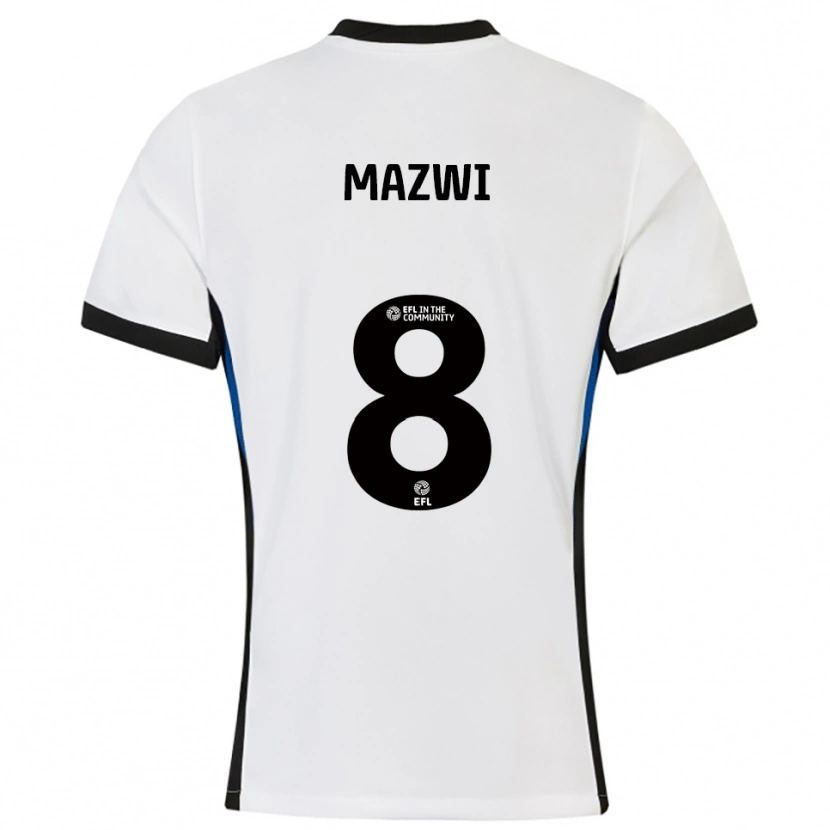 Danxen Kinderen Menzi Mazwi #8 Wit Blauw Uitshirt Uittenue 2025/26 T-Shirt België