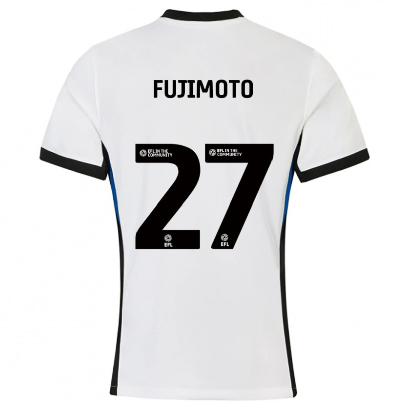 Danxen Kinderen Kanya Fujimoto #27 Wit Blauw Uitshirt Uittenue 2025/26 T-Shirt België