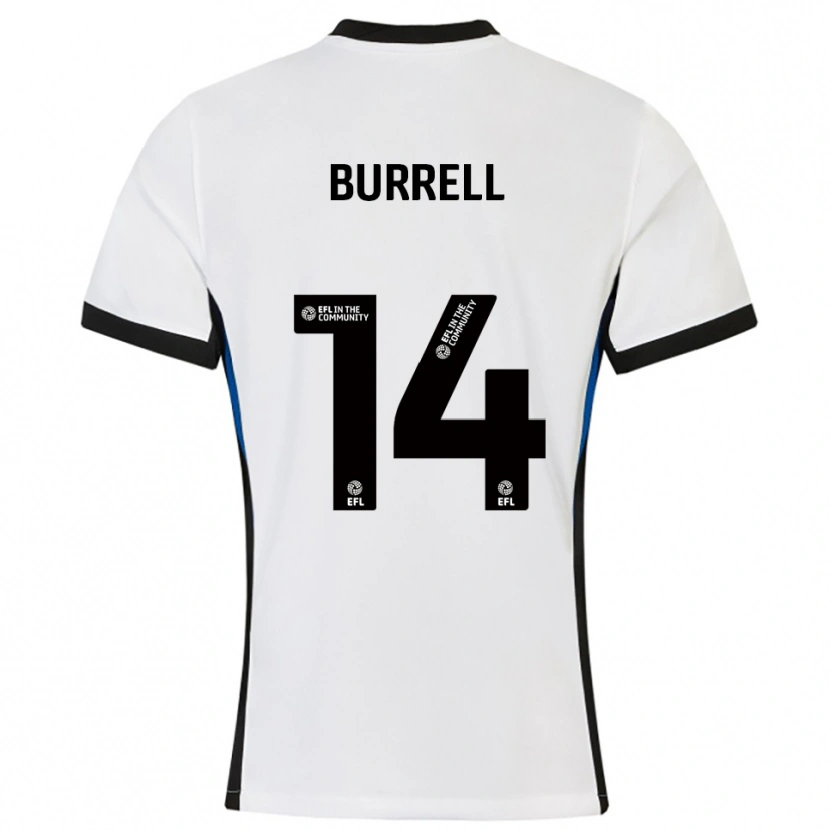 Danxen Kinderen Billy Burrell #14 Wit Blauw Uitshirt Uittenue 2025/26 T-Shirt België