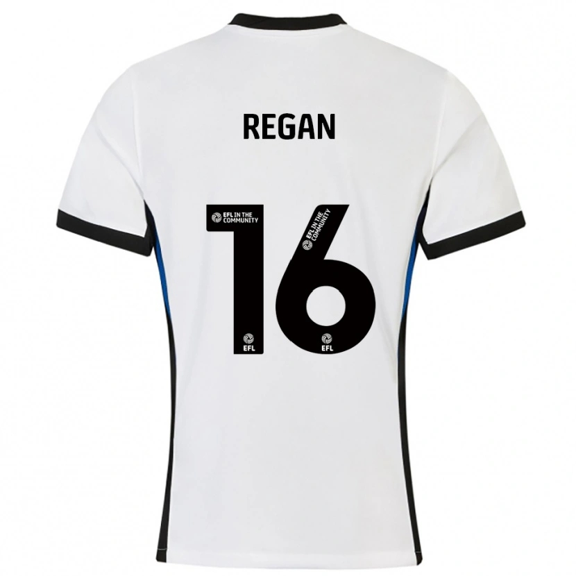 Danxen Kinderen Rory Regan #16 Wit Blauw Uitshirt Uittenue 2025/26 T-Shirt België